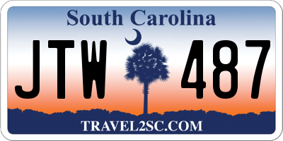 SC license plate JTW487
