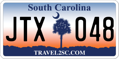 SC license plate JTX048