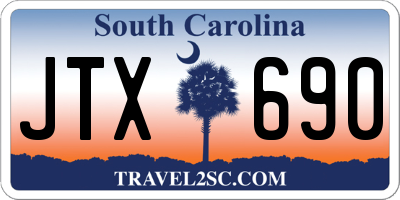 SC license plate JTX690