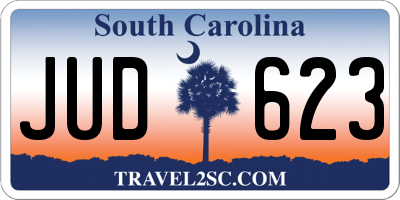 SC license plate JUD623