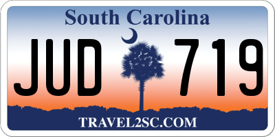SC license plate JUD719