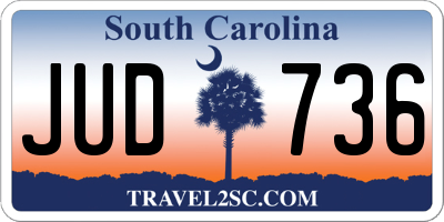 SC license plate JUD736