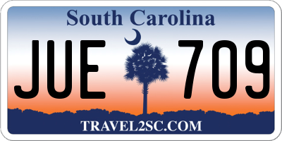 SC license plate JUE709
