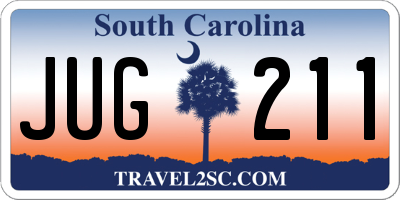 SC license plate JUG211