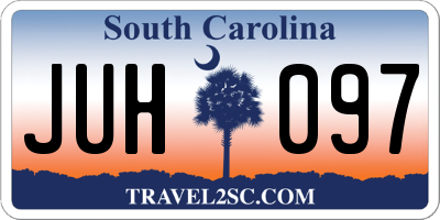 SC license plate JUH097