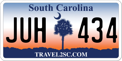 SC license plate JUH434