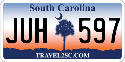 SC license plate JUH597
