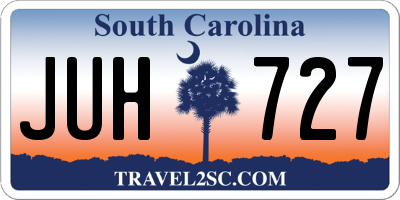 SC license plate JUH727