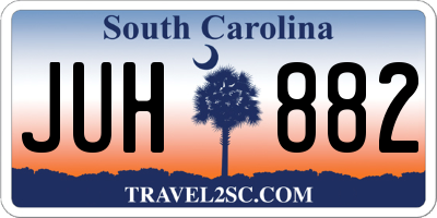 SC license plate JUH882