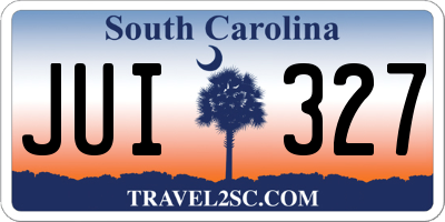 SC license plate JUI327