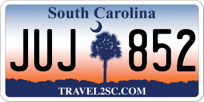 SC license plate JUJ852