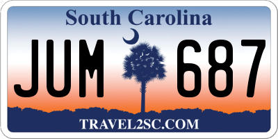 SC license plate JUM687