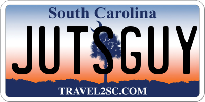 SC license plate JUTSGUY