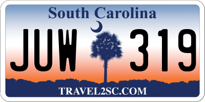SC license plate JUW319