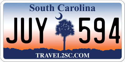 SC license plate JUY594