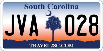 SC license plate JVA028