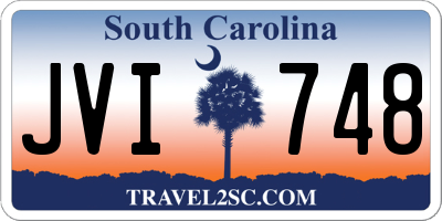 SC license plate JVI748
