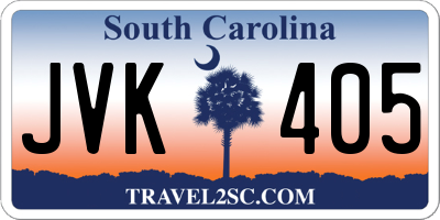 SC license plate JVK405