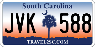SC license plate JVK588