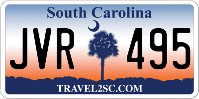 SC license plate JVR495