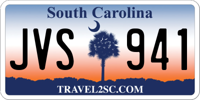 SC license plate JVS941