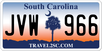 SC license plate JVW966