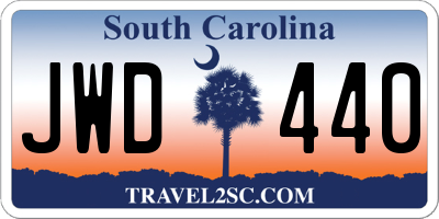 SC license plate JWD440