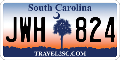 SC license plate JWH824