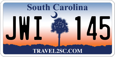 SC license plate JWI145