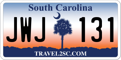SC license plate JWJ131