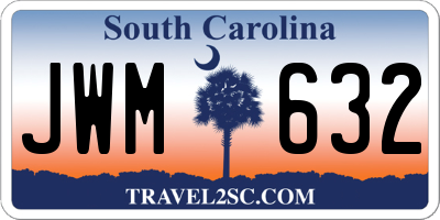 SC license plate JWM632