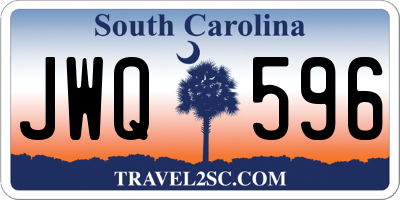SC license plate JWQ596