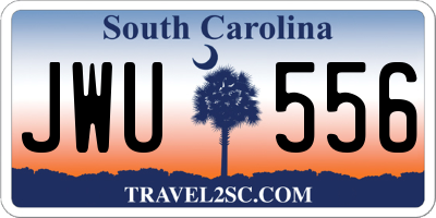 SC license plate JWU556