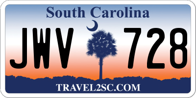 SC license plate JWV728