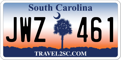 SC license plate JWZ461