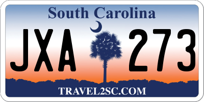 SC license plate JXA273