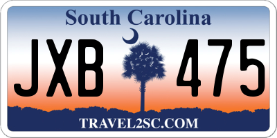 SC license plate JXB475