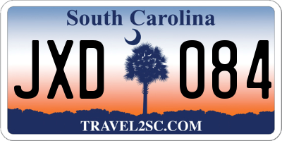 SC license plate JXD084