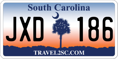 SC license plate JXD186