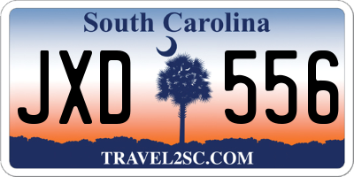 SC license plate JXD556