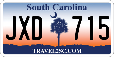 SC license plate JXD715