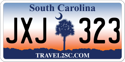 SC license plate JXJ323