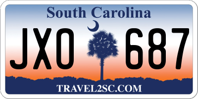 SC license plate JXO687