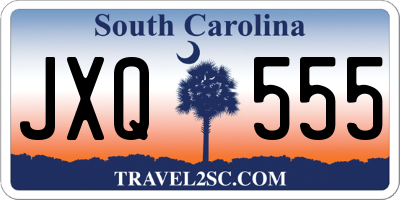 SC license plate JXQ555