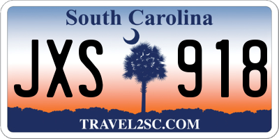 SC license plate JXS918
