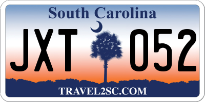 SC license plate JXT052