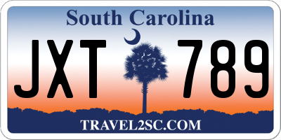 SC license plate JXT789