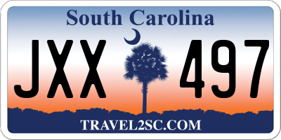 SC license plate JXX497