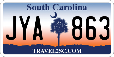 SC license plate JYA863