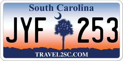 SC license plate JYF253